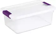 12-Pack Clearview Latch Box, Stackable Storage Organizer Bins for Home, 15 Quart