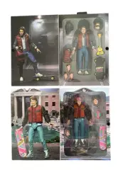 NECA Back to the Future Ultimate Marty McFly Figure Set with Skateboard & Guita