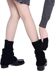 [DSAoTeng] Women Leg Warmers Neon Ribbed Leg Socks Outfit Winter–Cozy Retro Y2K 80s Style Knit Long Socks for Fall Winter Sports Yoga Ballet Party