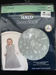 HALO SleepSack Swaddle- Sage Woodland Print Size 6-12 Months New