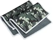 (Camo) - Buff Quick Cloth - 2 Pack with Case Double Sided Ultrafine Microfiber Cloth Designed for Eyeglasses, Phones, Tablets, Lenses Camo Print