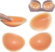 Silicone Bra Inserts Pads, Push up Breast Enhancers, Beige, 1 Pair