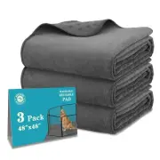 3 Packs Washable Pee Pads for Dogs, 48'' x 48" Reusable Puppy Pads with Super...