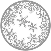 Cutting Dies for Card Making, Snowflake Circle Background Metal Cutting Die Cuts