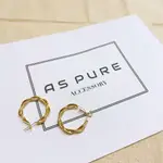 《ASPURE》全現貨［GOLDEN CIRCLE]-925純銀針耳環｜韓｜簡約｜抗過敏 A-19