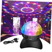 Disco Ball Light, DJ Strobe Light with Bluetooth Speaker RGB Stage Black