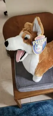 New With Tags Melissa and Doug Corgi Large Plush Dog Puppy Stuffed Animal Pet