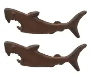 Cast Iron Nautical Coastal Jaws Great White Shark Beer Bottle Opener Set Of 2