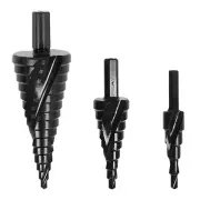 3Pcs/Set HSS Step Drill Bit Set Large Cone Titanium Bit Set Metal Hole Cutter
