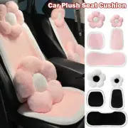 Universal Winter Plush Car Seat Cushion Headrest Cover Lumbar Support Back Row