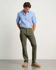 [Jag] Jag Men's Flynn Garment Dye Jeans In Khaki Green Size 34 34 Green