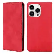 For iPhone 15 Pro Max PU Leather Phone Case Skin-touch Flip Stand Cover with Card Slots