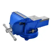 Bench Vise Heavy Duty, Table 6" Vise - Locking Base Clamp Cast Steel 360° Swi...