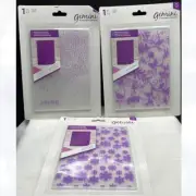 Gemini CHRISTMAS Snowfall Holly 5x7 Embossing Folders Set of 3