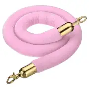 PATIKIL 3.9 Feet Pink Velvet Stanchion Rope, Crowd Control 3 Feet,