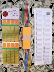 1 Dozen ~ 120 SURE TIP BOARD {01 to 120} Fund-Raising Raffle Pull Tab Jar Ticket