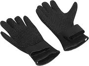 HOHXFYP Diving Gloves, 5Mm Neoprene Water Gloves, Scratch Proof Five Finger Warm Wetsuit Winter Gloves Dive Glove for Spearfishing, Snorkeling, Surfing, Unisex