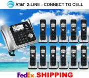 AT&T TL86109 2-LINE DECT 6.0 PHONE SYSTEM - BLUETOOTH - 11 CORDLESS - BRAND NEW