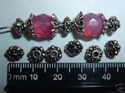 AL850 7x5mm Pewter PUFFED SPACER Beads-SILVER-30
