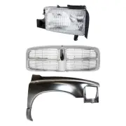 Grille Kit For 2002 Dodge Ram 1500 Horizontal Bar with RH Fender and Headlight