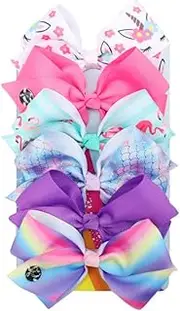 YJ Premiums Large Hair Bows for Girls Handmade Grosgrain Ribbon Hair Bow Alligator Clips Hair Accessories for Little Girls (JoJo, A)