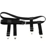 Mens Womens Elastic Nylon Waist Belt With Garter Suspender Clip Stockings Pants Jeans Holder Straps Adjustable Clamp