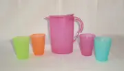 New Tupperware Tupperkids Impressions Pitcher & Tumblers Set