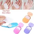 Portable Bath Scented Washing Hand Paper Soap Flakes Foaming Slice Sheets