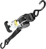 jamgeery Car Tie Down Straps for Trailers | Truck Bed Ratchet Strap with Screw Reinforced Bracket - Heavy Duty Automotive Webbing Supplies for Motorcycles Cargo Trailer ATVs