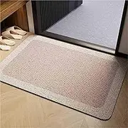 Non-Slip Mats Outdoor Welcome Mat Trap Dirt Quick Easy Clean for Front Door, Interior