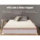 Giselle Bedding Pure Natural Latex Mattress Topper 7 Zone 5cm Queen New