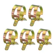 5PCS Spring Hose Clamp 16mm Dia Iron Band Type Low Pressure Air Clip for Pipe