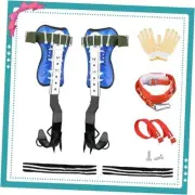 Tree Climbing Spike Set Safety Adjustable Belt Lanyard Rope Rescue Belt 2 Gears