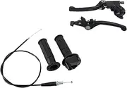 Black Control Handlebar Kit for 125cc 140cc Pit PRO Dirt Bikes – Throttle Grip + Cable + Clutch & Brake Lever Set