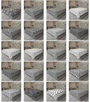 Ambesonne Black and White Flat Sheet Top Sheet Decorative Bedding 6 Sizes