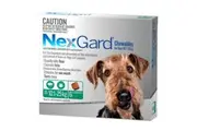 NexGard Flea & Tick Tablets for Dogs 10.1-25kg - 3 Pack (Green) Chewable Tablets