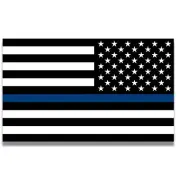 Reverse Thin Blue Line American Flag Magnet Decal, 5x8 Inches, Automotive Magnet