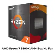 Box No Fan AMD CPU Ryzen 7 5800X Processor 105W AM4 100-100000063WOF