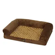 Pawz Plush Dog Sofa Bed Brown