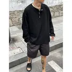 上衣運動衫男裝鈕扣 T 恤男大碼寬鬆大碼高牌全袖 XL ORIGINAL F NORMAL S A