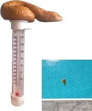 Floating Poop Pool Thermometer, Prank Pool Thermometer, Poop Shape Prank Water Thermometers, Easy Read for Water Temperature, for Swimming Pools, Spas, Hot Tubs, Ponds