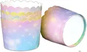 Armastuse Cupcake Liners 50 PCS, Gradient Pink, Paper, Disposable, Multi-purpose, Social and Celebratory Events