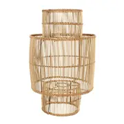 Maine & Crawford Asha 50cm Wooden Lampshade Cover For Floor Table Lamp Natural