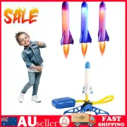 Kids Rocket Launcher Set LED Light Flashing Rocket Toy Outdoor Play Toys Gift