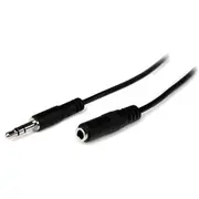 StarTech.com 1m Slim 3.5mm Stereo Extension Audio Cable - M/F - First End: 1 x Mini-phone Stereo Audio - Male - Second End: 1 x