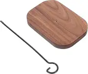 TOBBOMEY Garden Hanging Basket Bracket Self Adhesive Wall Mount Hook for Use Decorative Plant Hanger Quick Installation Walnut Design