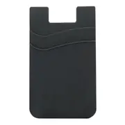Card Holder Wallet Silicone Mobile Phone Back Double Layers 3M Stick On Adhesive