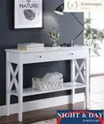 Long Island 2 drawer Console Hall Table CONTEMPO RANGE Matte White