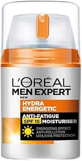 L'Oreal Paris Men Expert Anti-Fatigue Facial Moisturiser for Men, With Vitamin C and SPF15, Men Expert Hydra