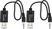 Create idea 2Pcs USB Bluetooth to AUX Cable Receiver 3.5mm in-Line Bluetooth Audio Adapter Compatible with Mini Cooper Gen 2 3 R56 R55 F56 F55 R60